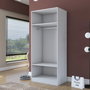 Hanah Home Armario Blanco con Estanterías